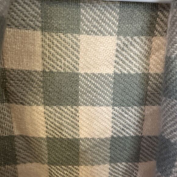 Buffalo Plaid Sleeveless Open Front Cardigan Asymmetrical Hem One Size Pink Grey - Picture 5 of 9